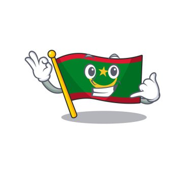 Bana sevimli bayrak mauritania maskot tarzı de.