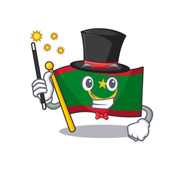 Bayrak Mauritania Sihirbazlık stilinin çizgi film karakteri tasarımı