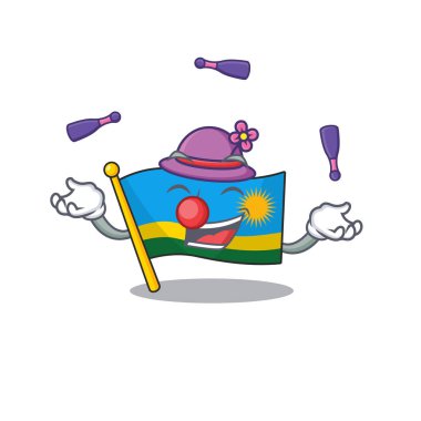 Süper havalı jonglörlük Ruanda maskot tarzı
