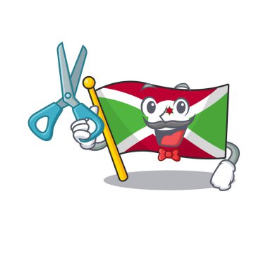 Mutlu Berber bayrağı Burundi maskot karakter tarzı