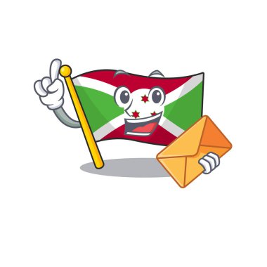 Mutlu yüz burundi maskot stili