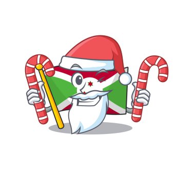 Noel Baba 'da bayraklı burundi çizgi film karakteri