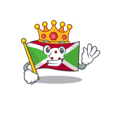 Kral Endonezya bayrağı Burundi çizgi film karakteri maskot tasarımı üzerine