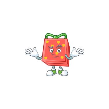 Süper Komik Sırıtan Aşk Hediyesi Kırmızı Maskot tarzı