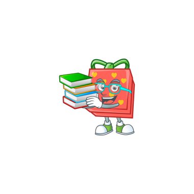 Havalı ve zeki öğrenci aşkı hediyesi kırmızı maskotlu kitap.