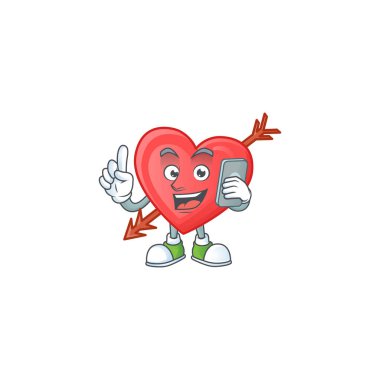 Arrow Love 'ın telefonda konuşmasının şirin tasarımı.