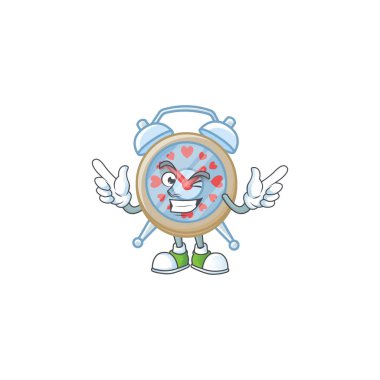 Komik saat, çizgi film karakteri tarzında, göz kırpan göz.