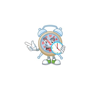 Çizgi film karakteri tarzı saat, saate sahip olmayı sever