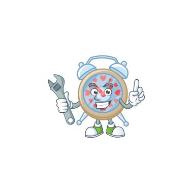 Akıllı mekanik saat çizgi film karakter tasarımını sever