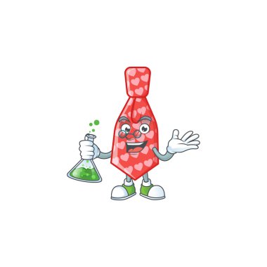 Akıllı Profesör, kırmızı aşk kravatı, cam tüplü çizgi film karakteri.