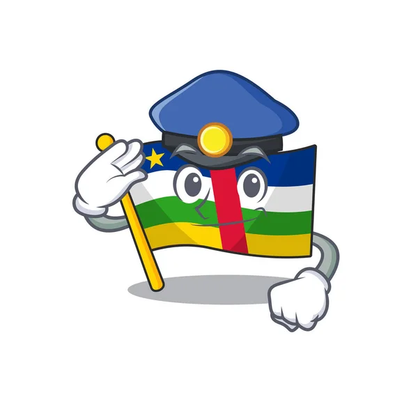 Drôle de dessin animé style de drapeau d'Afrique centrale avec mégaphon — Image vectorielle