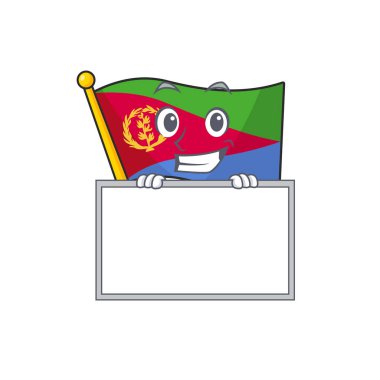 Pano bayrağı eritrea çizgi film karakter biçimi ile sırıtış