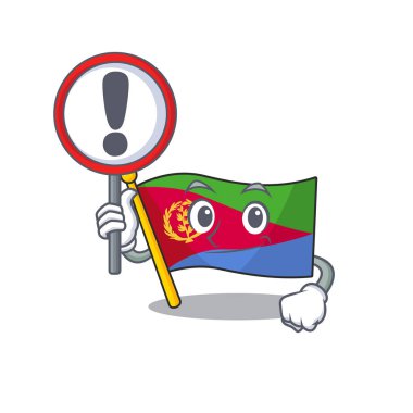 Elinde işaret olan çizgi film tarzı eritrea.