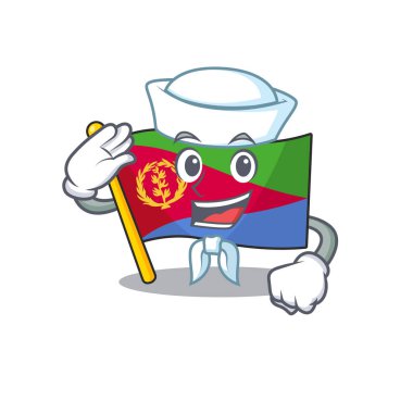 Sevimli Bayrak Eritrea Maskotu Denizci çizgi film karakteri