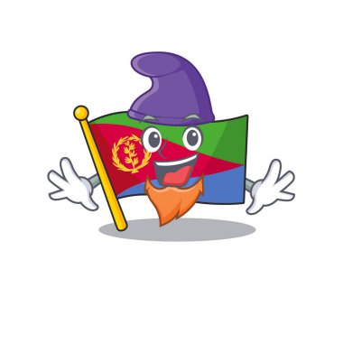 Bir Elf olarak bayrak eritrea maskot çizgi film stili