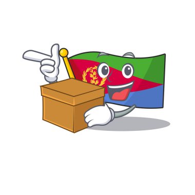 Kutu Süper Komik bayrak eritrea çizgi film karakteri tarzıyla