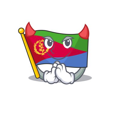 Şeytan jest tasarımında bayrak eritreasının çizgi film karakteri