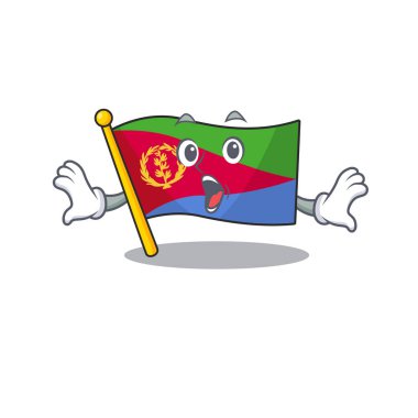 Şaşırmış bayrak çizgi film tarzında bir yüz hareketi