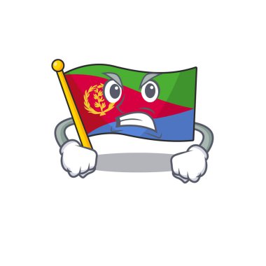 Kızgın bayrağın maskotu eritrea çizgi film karakteri tarzı