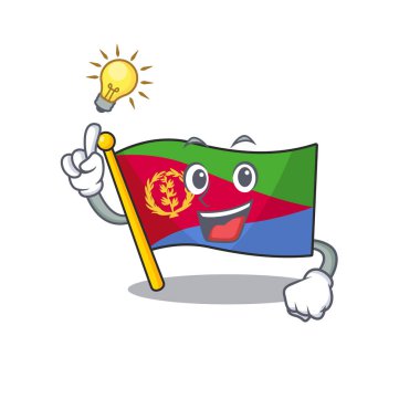 Çizgi film tarzında şirin bir bayrak düşün.