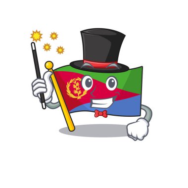 Bayrak eritrea Sihirbazlık stilinin çizgi film karakteri tasarımı