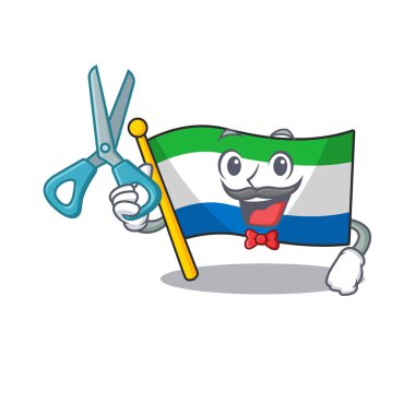 Mutlu Berber bayrağı sierra leone maskot karakter tarzı