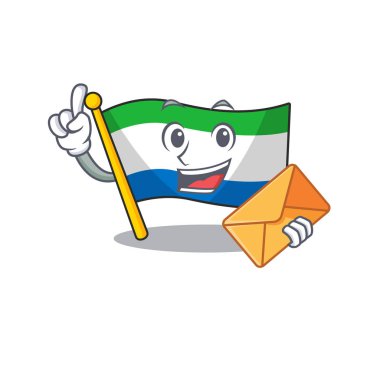 Zarfla Mutlu yüz Sierra Leone çizgi film stili