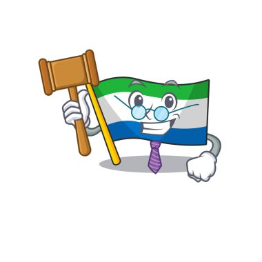 Akıllı Yargıç Sierra Leone çizgi film karakteri tarzında sunulmuştur.