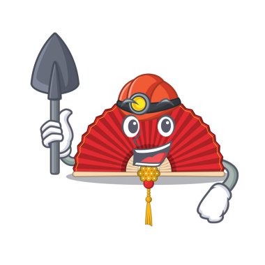 Cool Miner Çin çizgi film maskot tarzının katlanan fanatiği