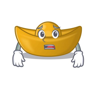 Çinli çizgi film karakteri korkmuş yüz ifadesi sergiliyor.