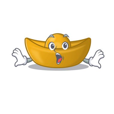 Karikatür tarzında sürpriz Çinli yüz hareketi.