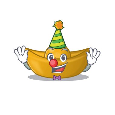 Çizgi film karakteri maskot tasarımına Şirin Palyaço Çinlileri yerleştirilmiş.