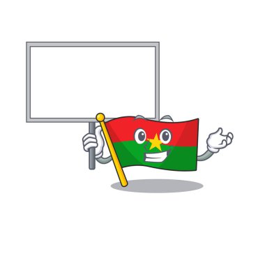 Gülümseyen Bayrak Burkina faso şirin çizgi film stili Getir tahtayı