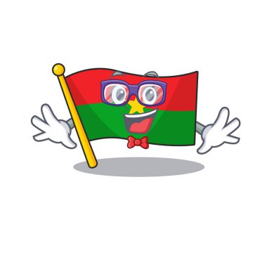Süper komik inek akıllı bayrak Burkina faso maskot tarzı