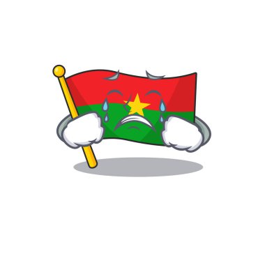 Üzgün bayrak Burkina faso maskot stili