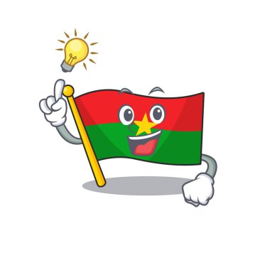 Çizgi film tarzında şirin bir Burkina faso bayrağı düşün.