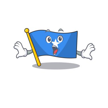 Şaşırmış Somali bayrağı çizgi film tarzında jest yapıyor.