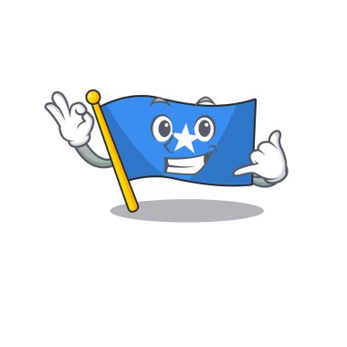 Bana sevimli bayrak Somali maskot tarzı deyin.