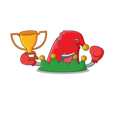 Süper havalı boks şampiyonu maskot şapkası.