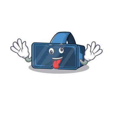 Vr sanal gerçeklik Çılgın yüzlü çizgi film karakteri tarzı