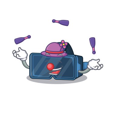 Hokkabazlık yapan akıllı vr sanal gerçeklik çizgi film karakteri tasarımı