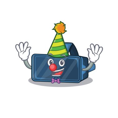 Komik Palyaço vr sanal gerçeklik çizgi film karakteri maskot tasarımı