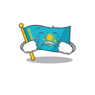 Üzgün Ağlayan Bayrak Kazakistan maskot tarzı