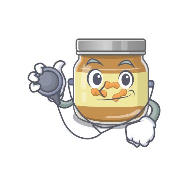 Akıllı ve havalı fıstık ezmesi çizgi film karakteri.