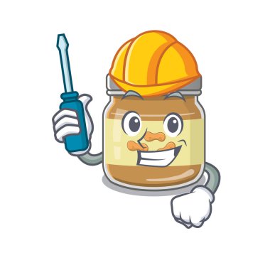 Çizgi film karakteri tarzında havalı bir araba fıstık ezmesi.