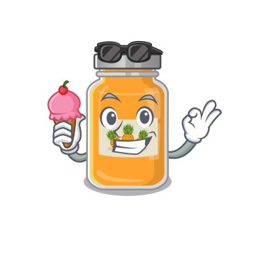 Dondurmalı ananas reçeli maskot tasarımı.