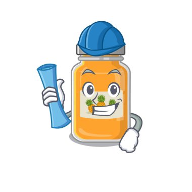 Zarif mimar ananas reçeli mavi iz ve mavi miğfer