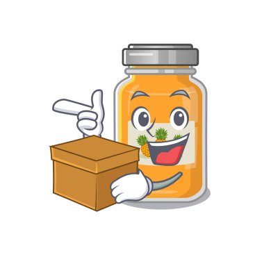 Güzel ananas reçelli çizgi film karakteri.