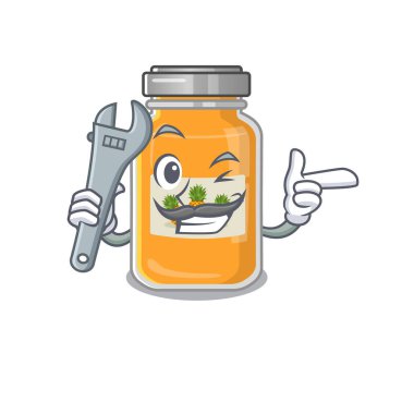 Akıllı mekanik ananas reçeli çizgi film karakteri tasarımı