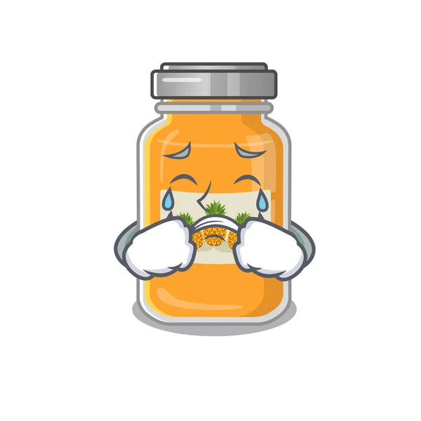 菠萝果酱卡通画吉祥物风格 — 图库矢量图片